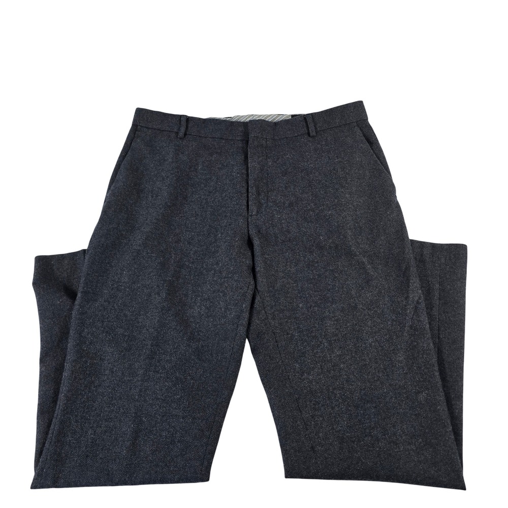 Banana‎ Republic Mens Tailored Slim Fit Wool Blend Dress Pants Charcoal 35x32